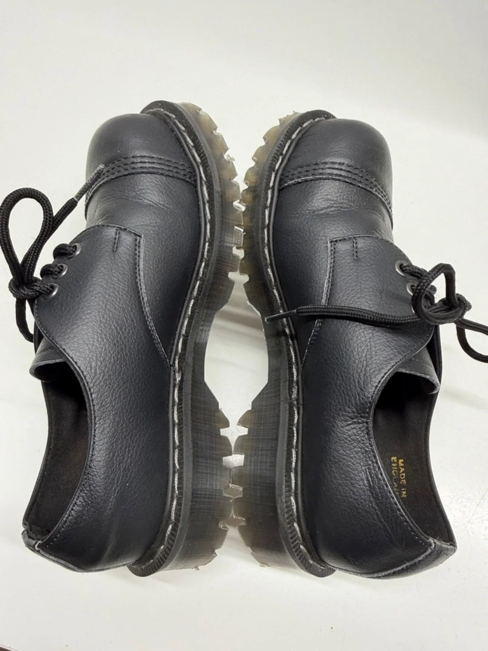 Vegetarian Shoes Airseal 3 Eyelet Ankle Lace Up Shoes Steel Toe Black Size US 6